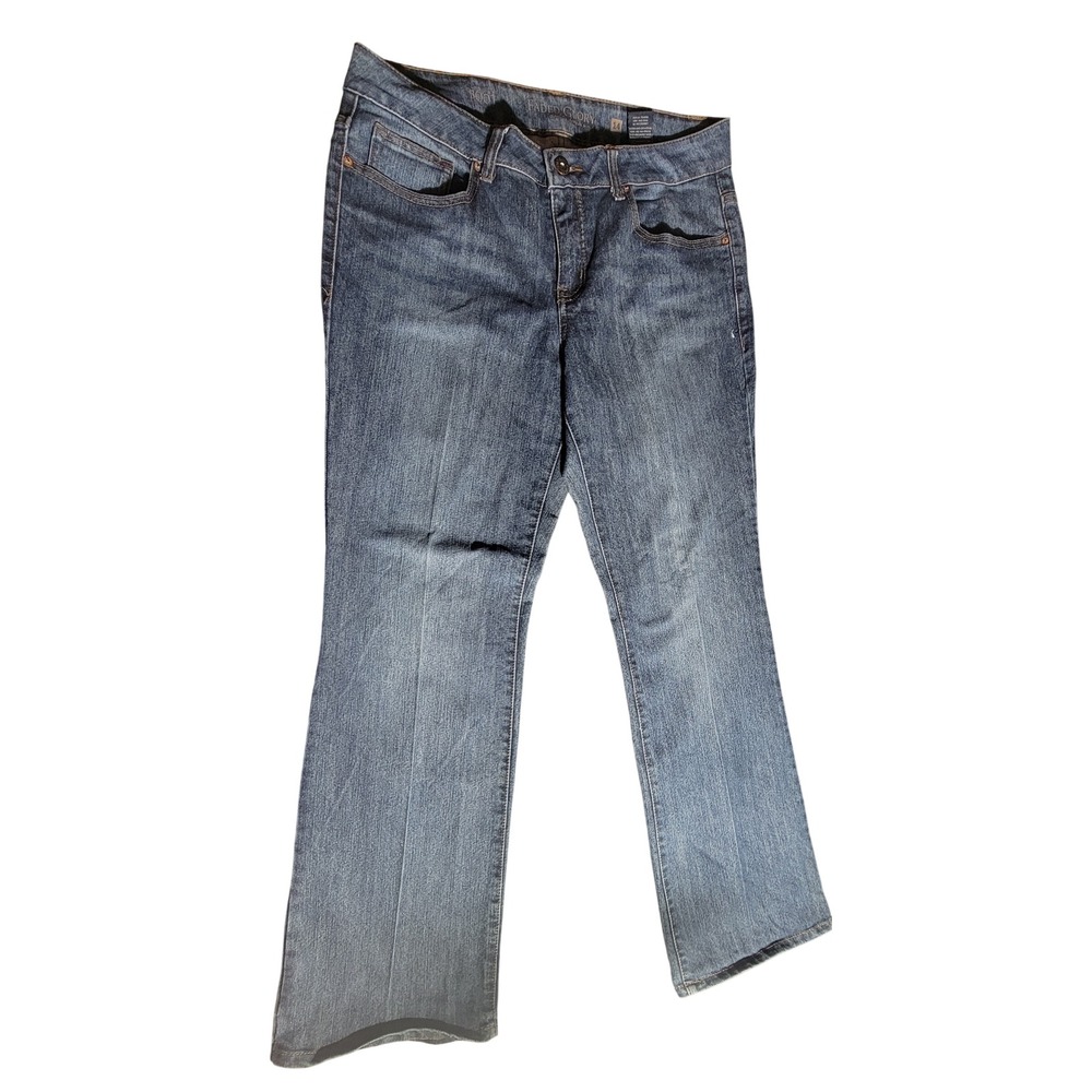 Faded Glory Womens Size 14 Bootcut Jeans Med Stone Wash Stretch Denim F131A09B